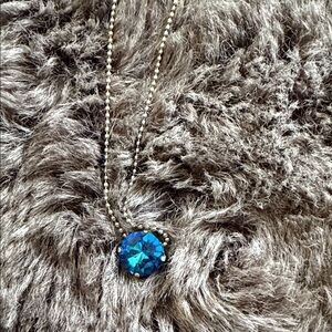 Elegant Blue Crystal Necklace